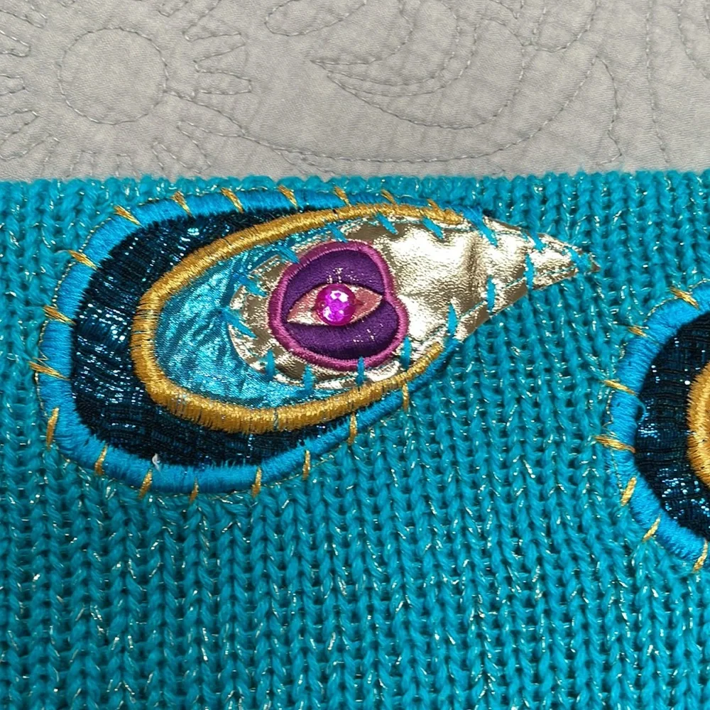 Vintage Art Deco Sweater with Fabulous Peacock Design - Picture 7 of 9